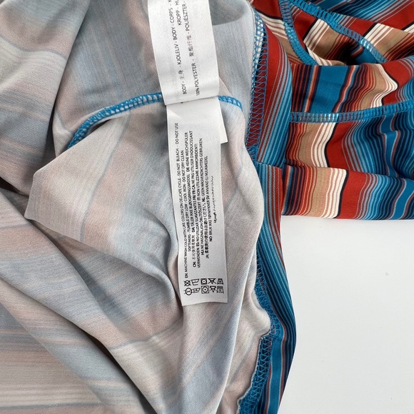 Ariattek Women's M Striped Mock Neck Long Sleeve Athletic Performance Hooded Top - Picture 7 of 10